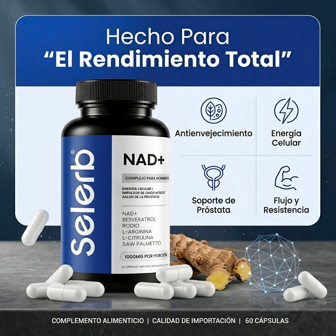 SELERB NAD+ LIPOSOMAL – ENERGÍA CELULAR Y VITALIDAD MASCULINA | ENVÍO GRATIS 🇵🇦