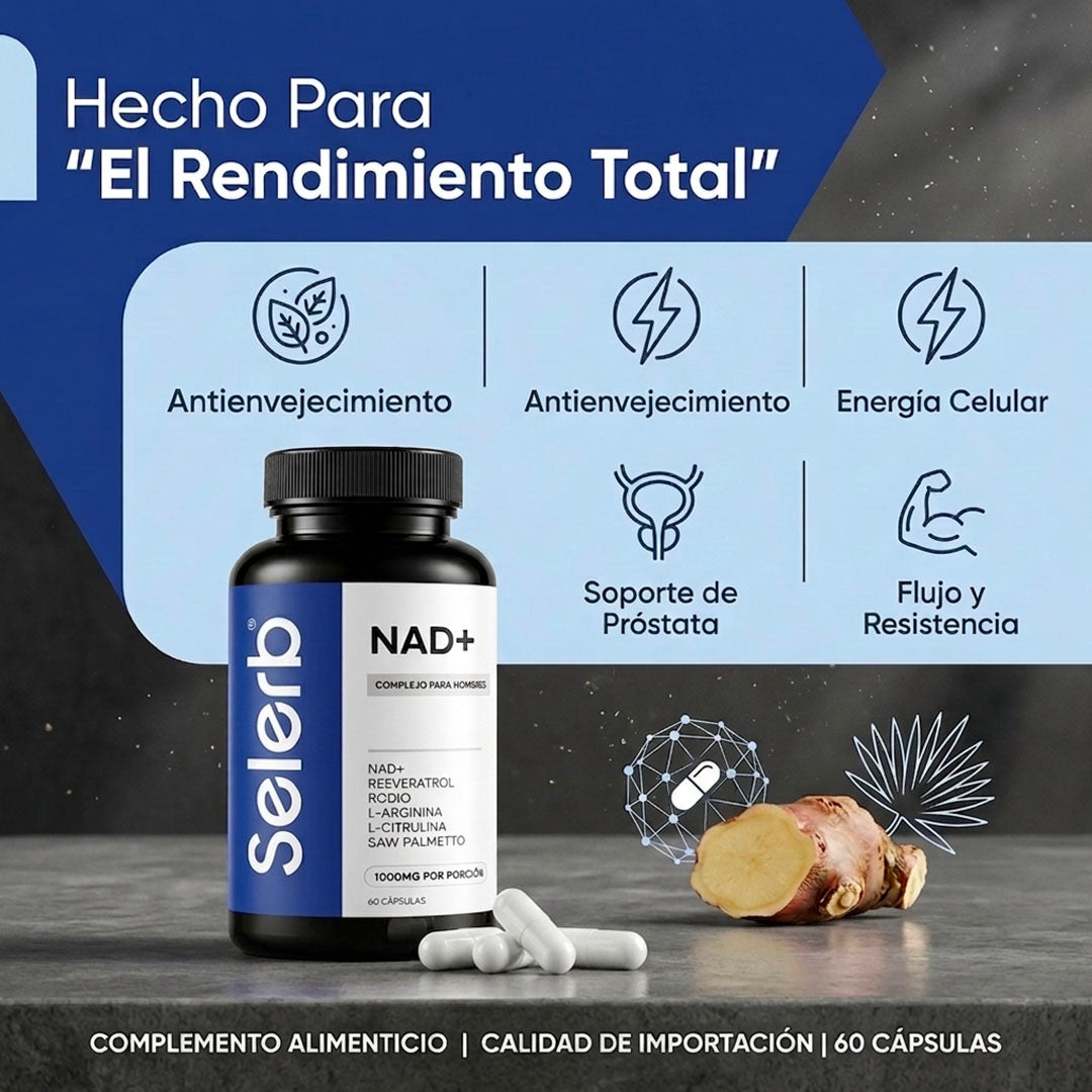 SELERB NAD+ LIPOSOMAL – ENERGÍA CELULAR Y VITALIDAD MASCULINA | ENVÍO GRATIS 🇵🇦