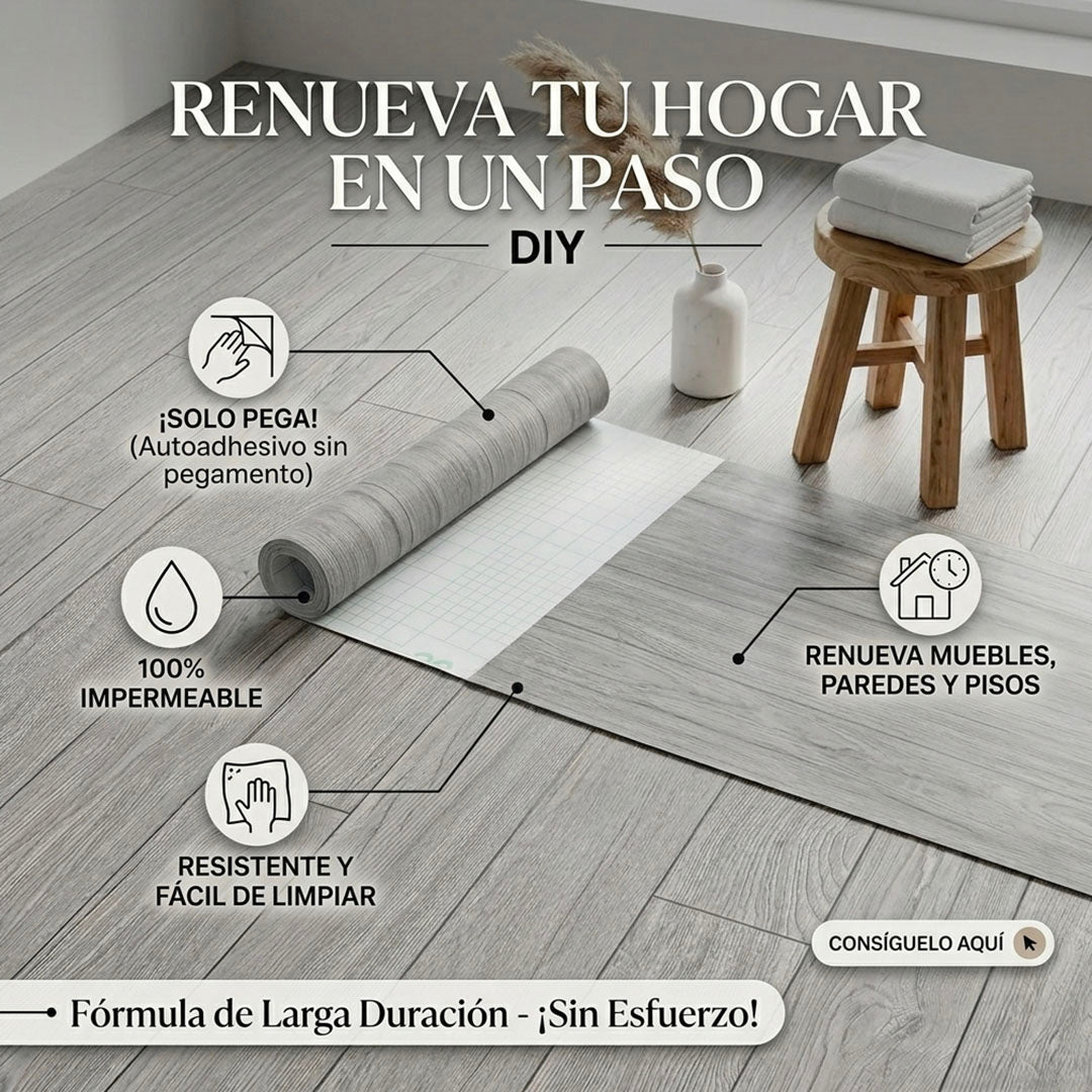 ROLLO PVC PREMIUM AUTOADHESIVO 60CM X 3M – RENUEVA TU HOGAR SIN OBRAS | ENVÍO GRATIS 🇬🇹