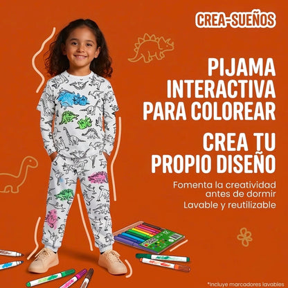 PIJAMA PARA COLOREAR + KIT DE MARCADORES | ENVÍO GRATIS 🇵🇦