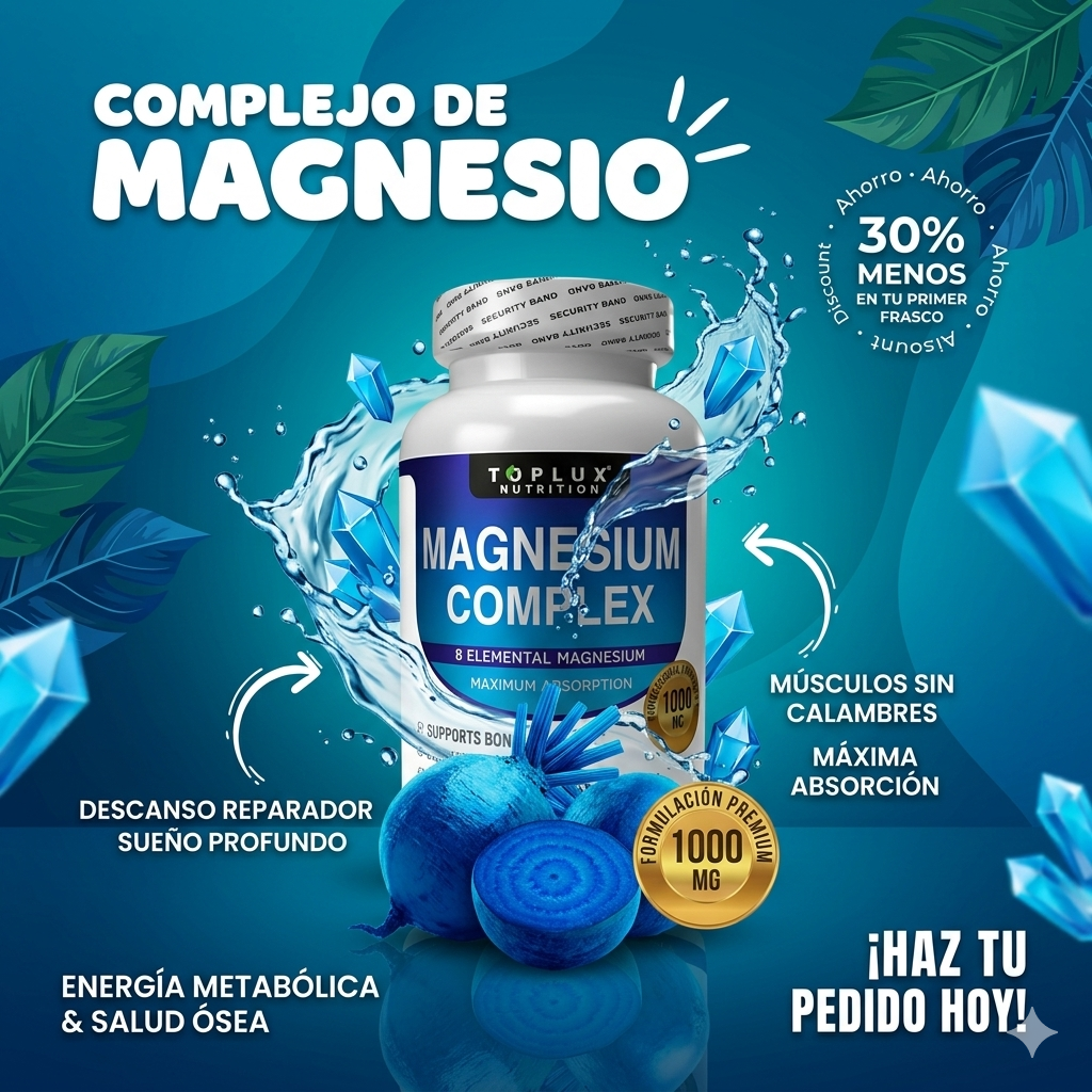 MAGNESIUM COMPLEX – BIENESTAR METABÓLICO Y DESCANSO PROFUNDO | ENVÍO GRATIS 🇵🇦