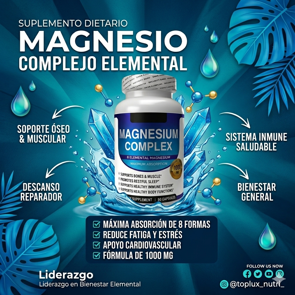 MAGNESIUM COMPLEX – BIENESTAR METABÓLICO Y DESCANSO PROFUNDO | ENVÍO GRATIS 🇵🇦