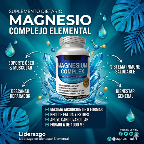 MAGNESIUM COMPLEX – BIENESTAR METABÓLICO Y DESCANSO PROFUNDO | ENVÍO GRATIS 🇵🇦