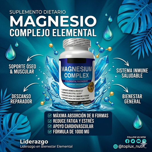 MAGNESIUM COMPLEX – BIENESTAR METABÓLICO Y DESCANSO PROFUNDO | ENVÍO GRATIS 🇵🇦