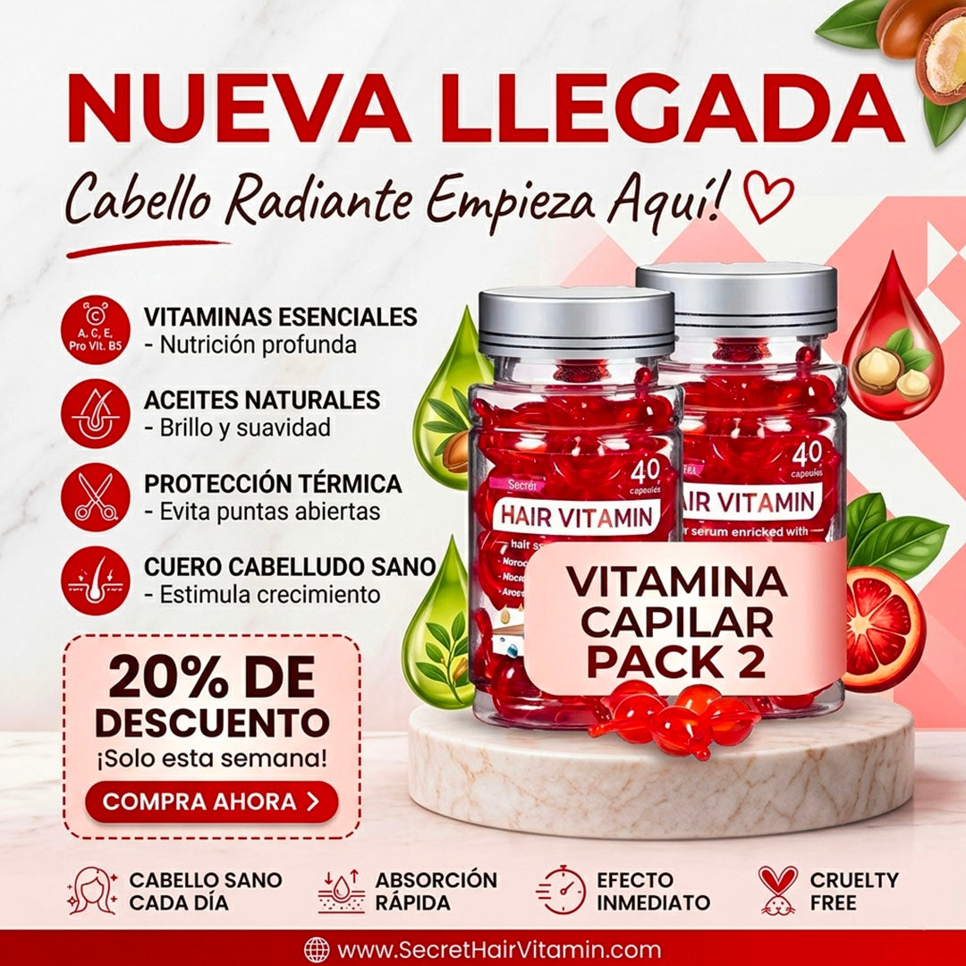 HAIR VITAMIN SERUM CAPILAR – REPARACIÓN INTENSIVA Y ANTI-FRIZZ | ENVÍO GRATIS 🇵🇦