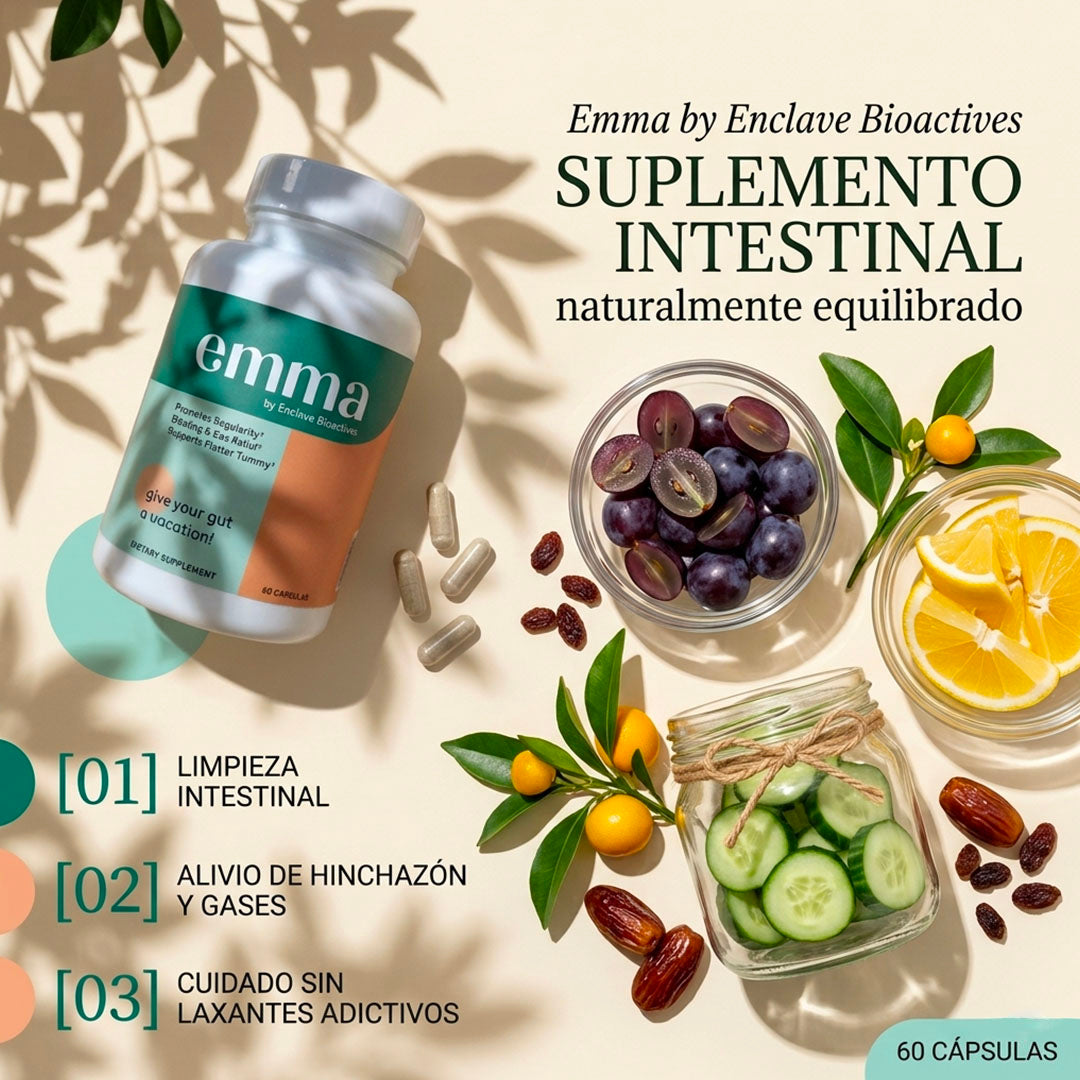 EMMA DE ENCLAVE BIOACTIVES – SALUD INTESTINAL Y ALIVIO DE LA HINCHAZÓN | ENVÍO GRATIS 🇵🇦
