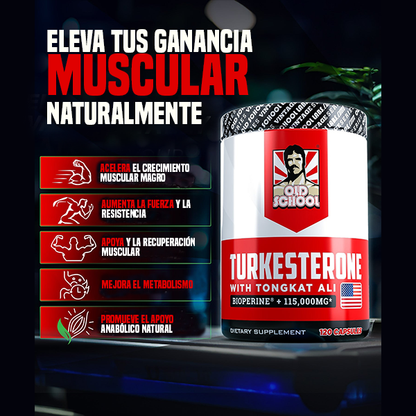 TURKESTERONE CON TONGKAT ALI 120 CAPS -  ENVÍO GRATIS 💪💯